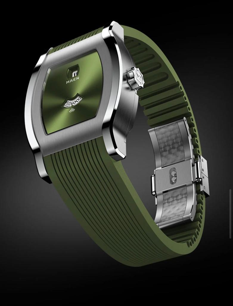 Maen Jump Hour Horloge - Nieuw in Doos, Sieraden, Tassen en Uiterlijk, Horloges | Heren, Overige merken, Staal, Polshorloge, Overige materialen
