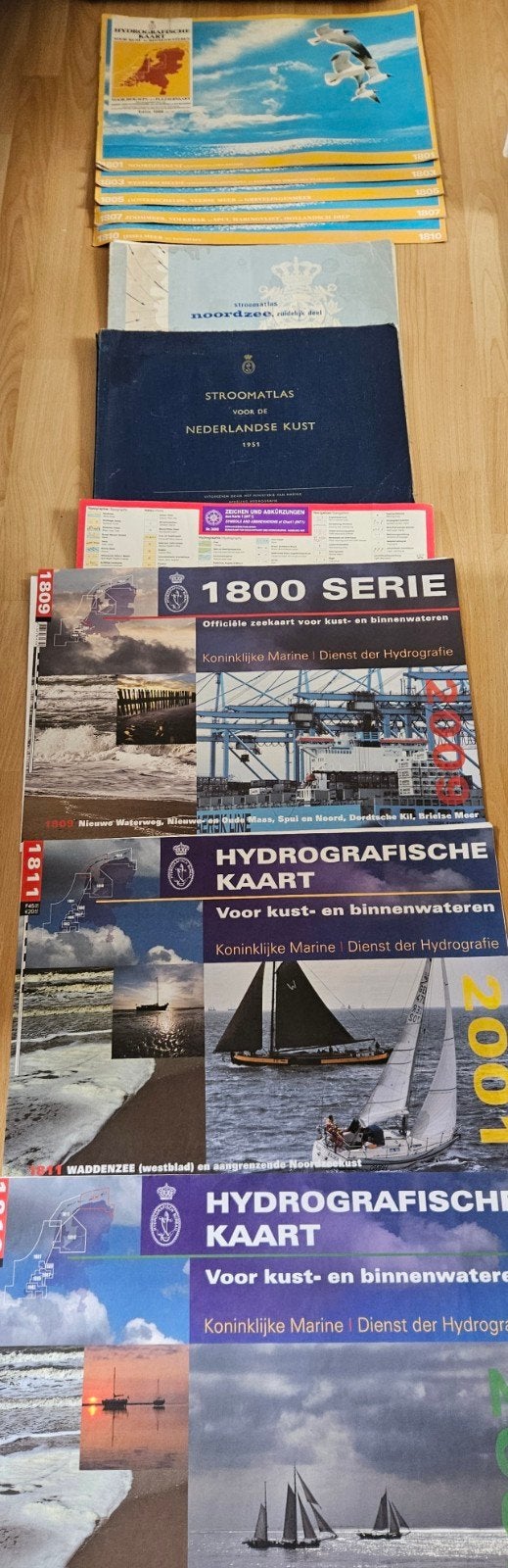 Collectie Hydrografische Kaarten en Stroomatlas, Gelezen, Koninklijke Marine | Dienst der Hydrografie, Ophalen of Verzenden, Landkaart