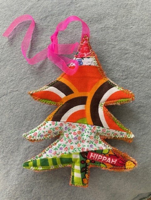 Decoratie hanger kerstboom nr 53 vintage retro, Vintage, Nieuw, Ophalen of Verzenden, Oranje