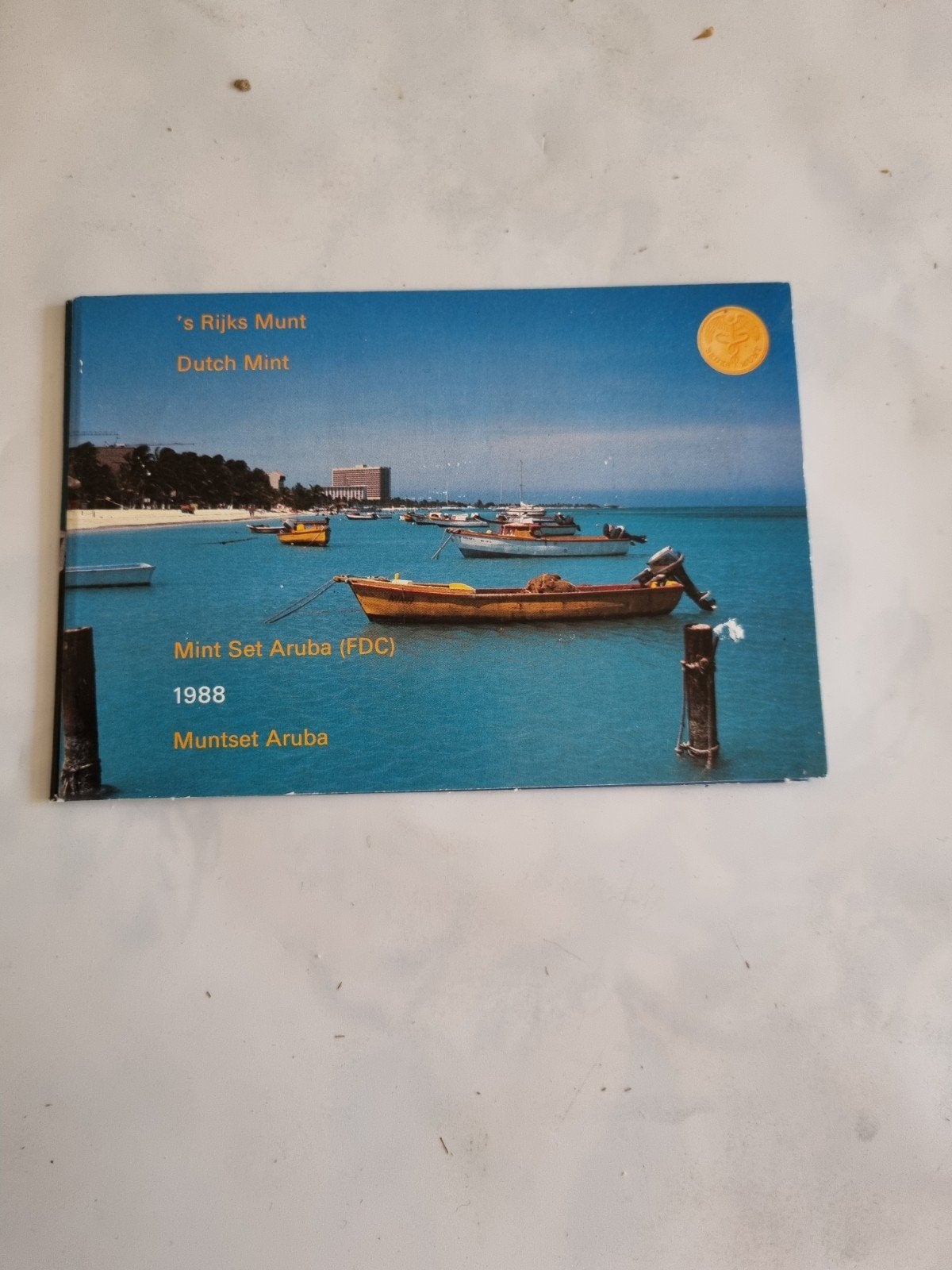 Muntset Aruba (FDC) 1988 - 's Rijks Munt, Postzegels en Munten, Munten | Nederland, Ophalen of Verzenden, Koningin Beatrix, Overige waardes