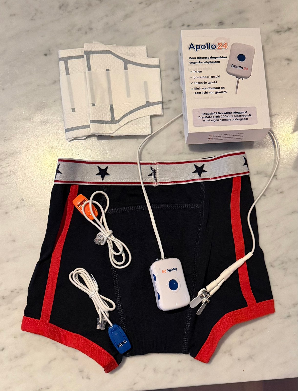 Apollo24 dagalarm plaswekker mt 110/116, Verzenden, Overige maten, Blauw