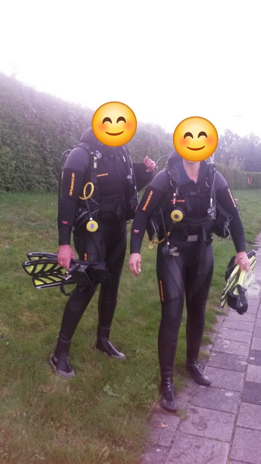 Complete duikuitrustingen wegens beëindigen hobby, Ophalen, Gebruikt, Trimvest of Wing