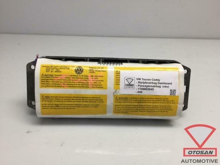 vw touran caddy dashboardairbag passagiersairbag 1t0880204d, Gebruikt, Volkswagen, Volkswagen AG, Berliner Ring 2
38440  Wolfsburg, DE