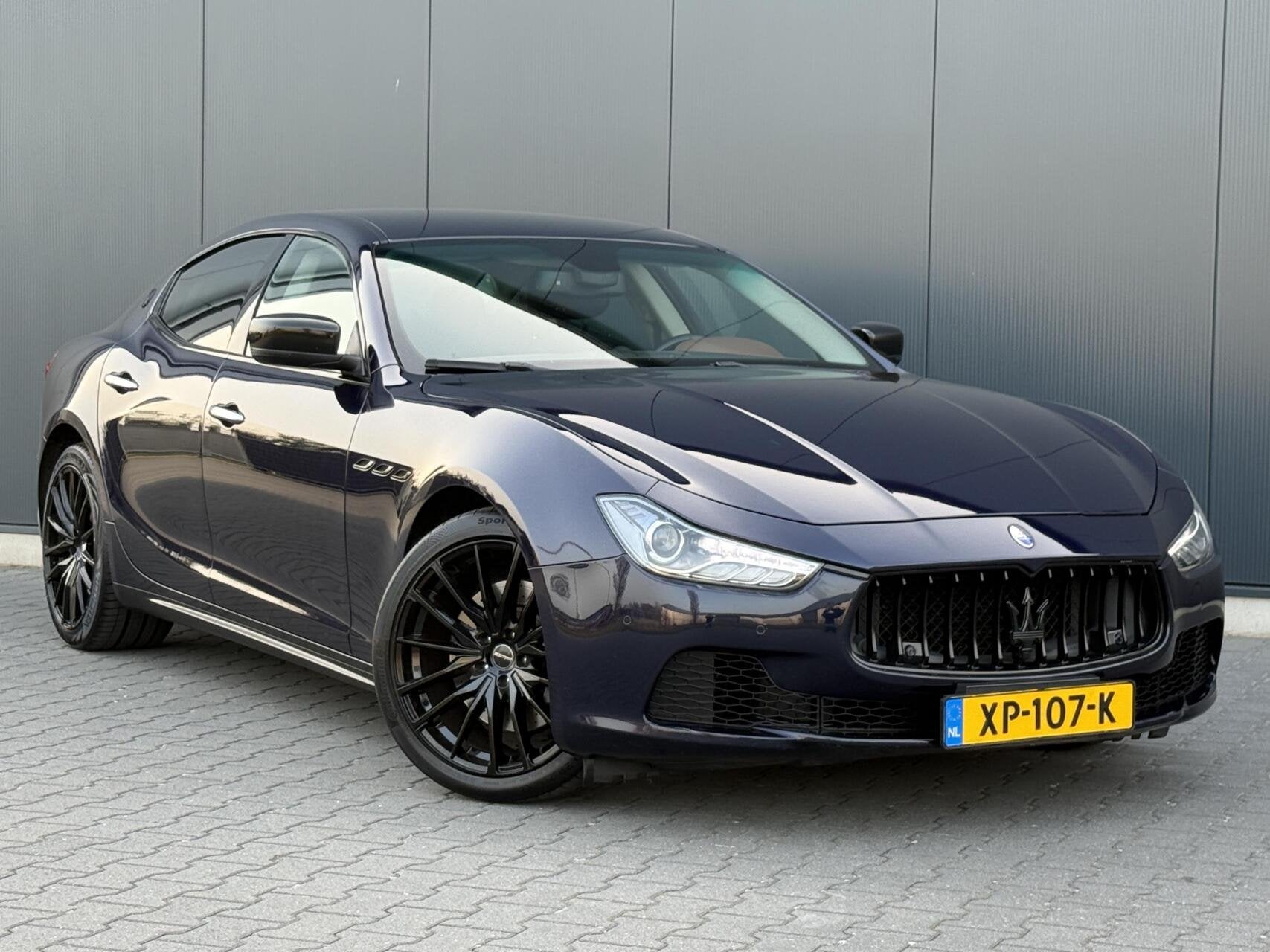 Maserati Ghibli 3.0 V6 D Leder - Harman/Karon - Navi - Led -, Auto's, Achterwielaandrijving, Gebruikt, Blauw, 2987 cc