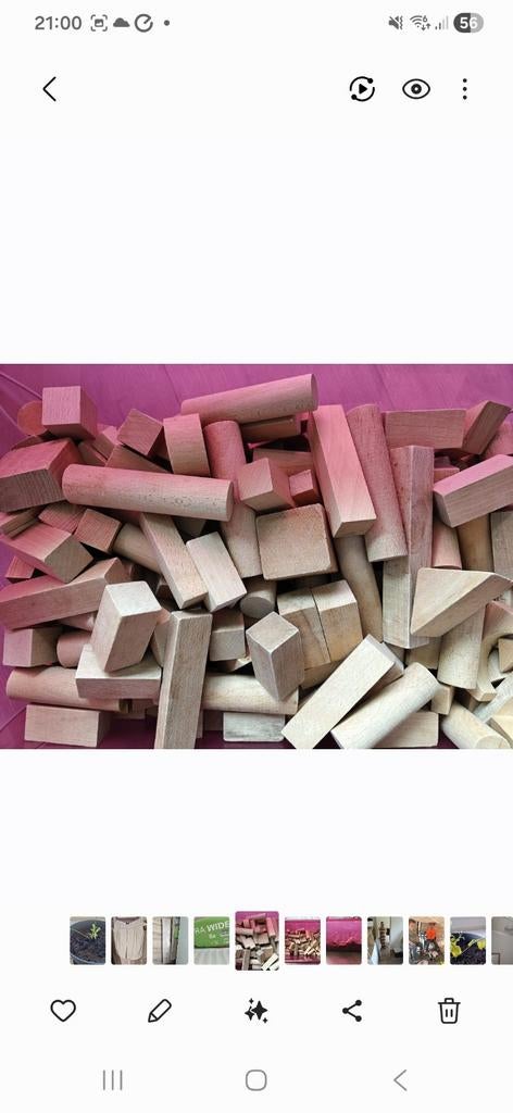 Grote verzameling houten speelblokken, Kinderen en Baby's, Speelgoed | Houten speelgoed, Ophalen, Gebruikt, Overige typen