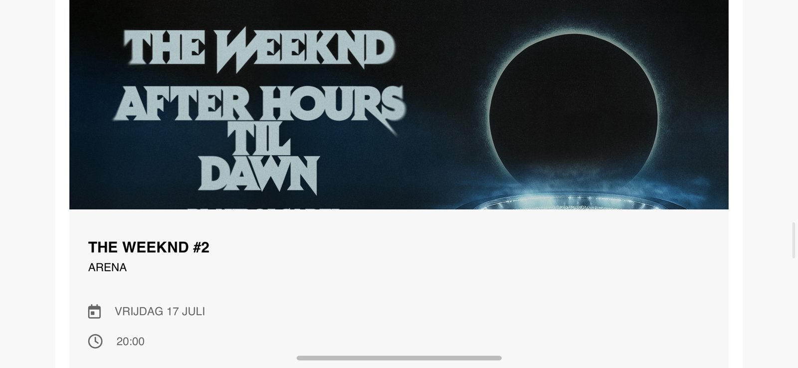 2 kaarten The Weeknd op 17 Juli 2026 om 20:00, Twee personen, Juli