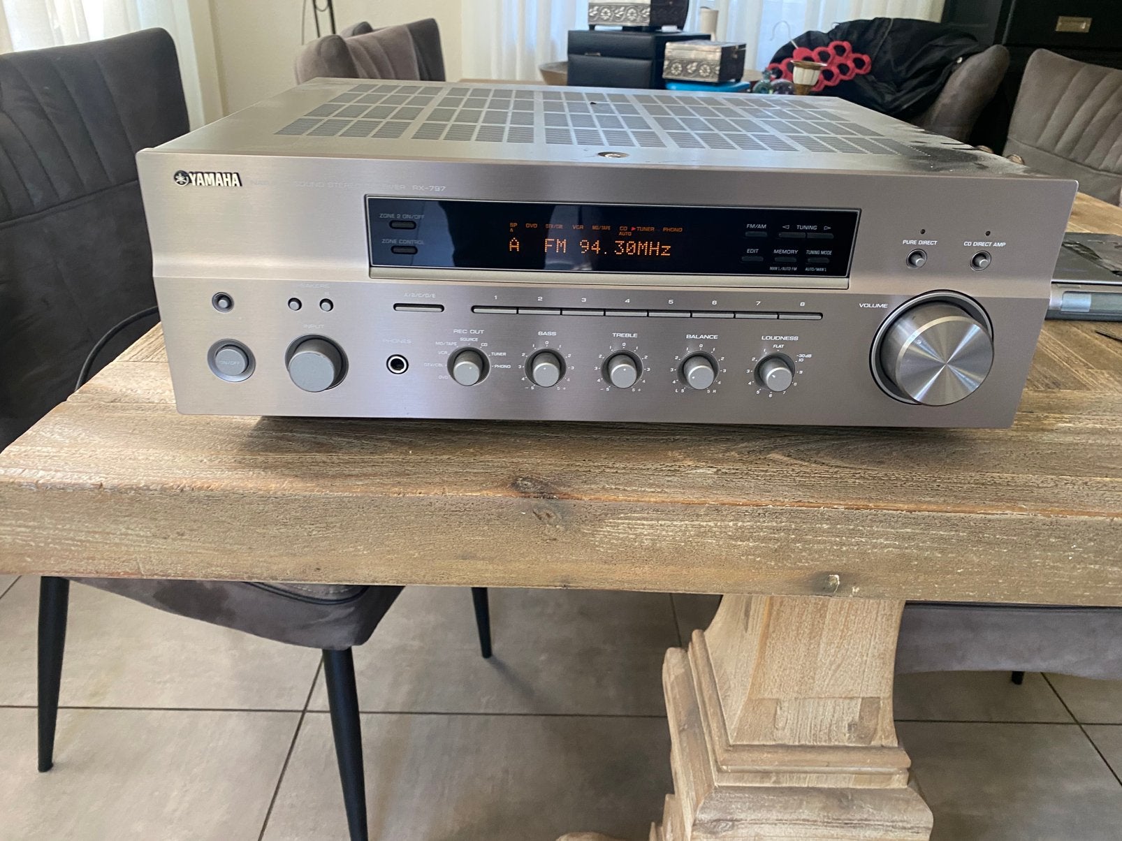 Zware Yamaha RX797 stereo versterker met phono, Ophalen of Verzenden, Zo goed als nieuw, 120 watt of meer, Yamaha