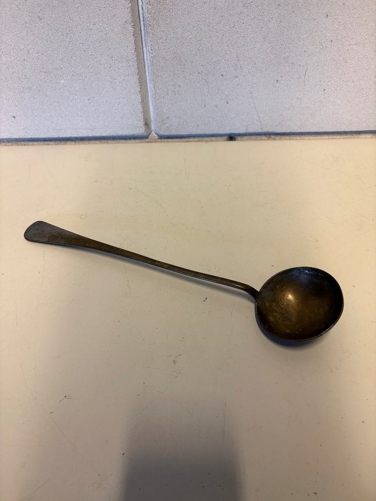 Antieke Verzilverde lepel, Antiek en Kunst, Verzenden