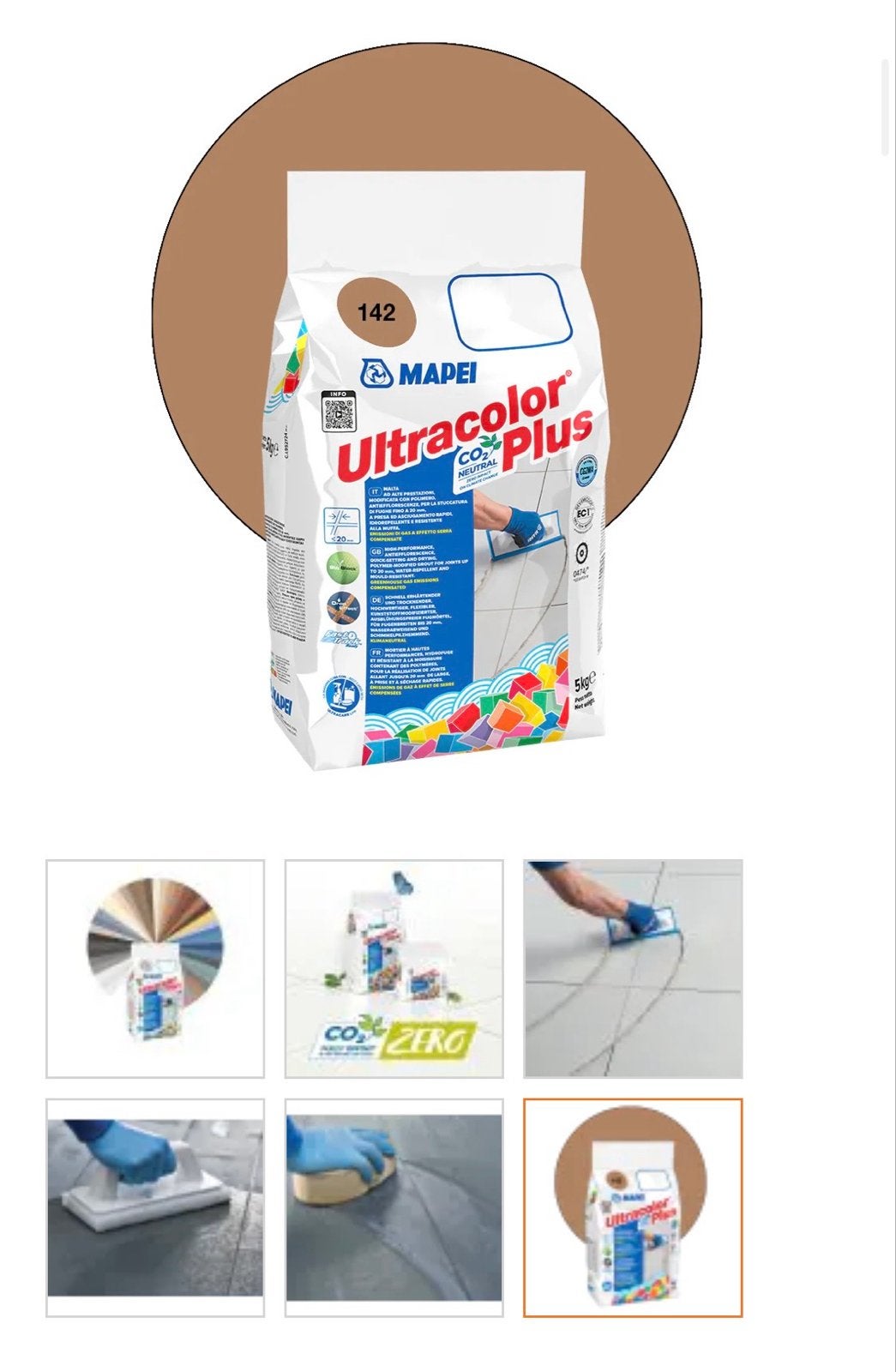 Mapei Ultracolor Plus Voegmiddel - Kleur 142 Bruin, Ophalen, Wandtegels, Nieuw, Minder dan 20 cm