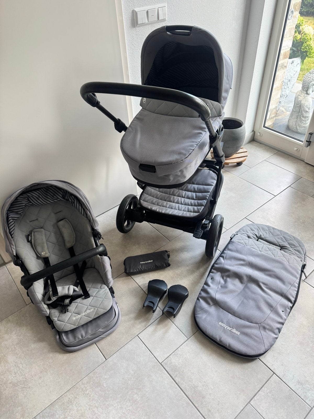 Easywalker Harvey2 Premium Combiwagen - Grijs, Gebruikt, Combiwagen, Met reiswieg, Ophalen