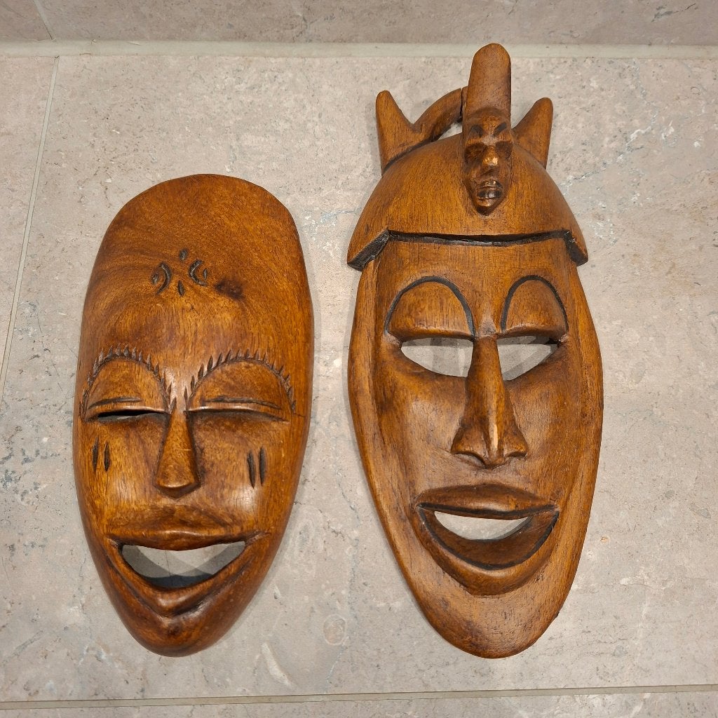 Afrikaanse handgemaakte maskers, Hout, Bruin, Afrika, Masker
