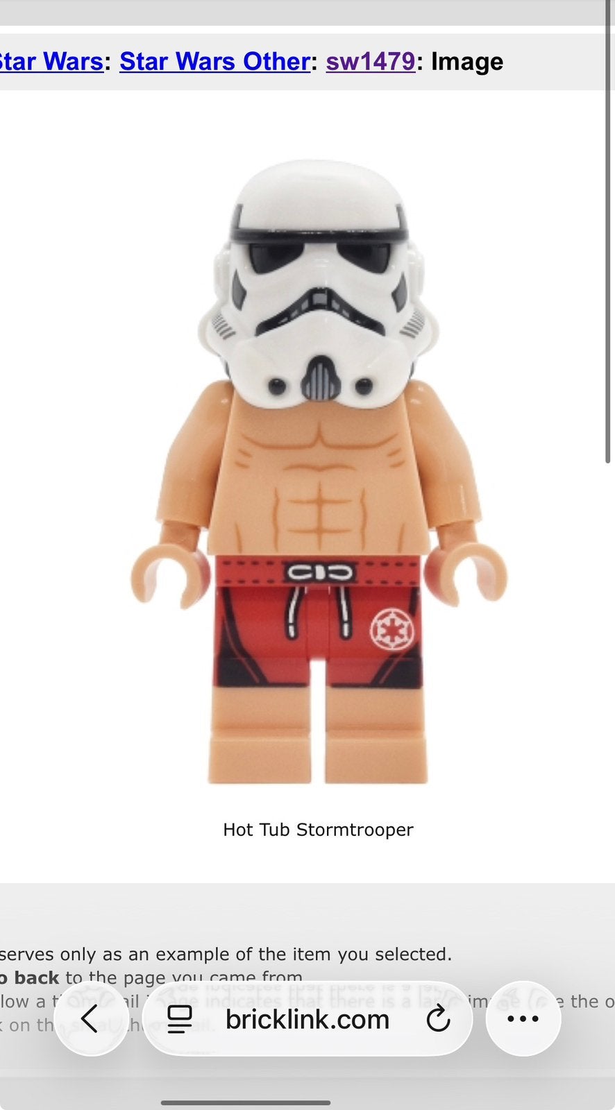 Lego Star Wars Hot Tub Stormtrooper SW1479  uit 75419 NIEUW, Kinderen en Baby's, Star Wars, Lego, Nieuw, Ophalen of Verzenden