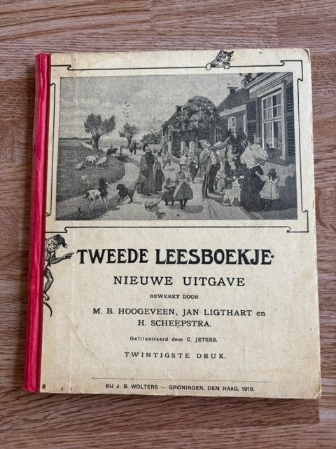 oud lagere school leesboek/ Hoogeveen / Jetses /Wolters 1919, Antiek en Kunst, Antiek | Boeken en Bijbels, Ophalen of Verzenden