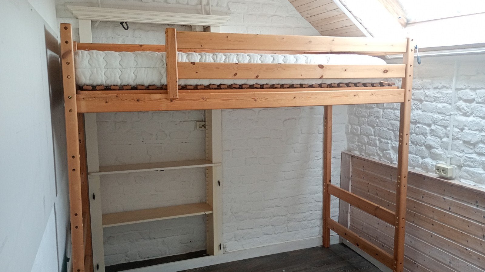 Flexa grenen hoogslaper (excl. vlonder en matras), Ophalen, Gebruikt, Eenpersoons, 160 tot 180 cm