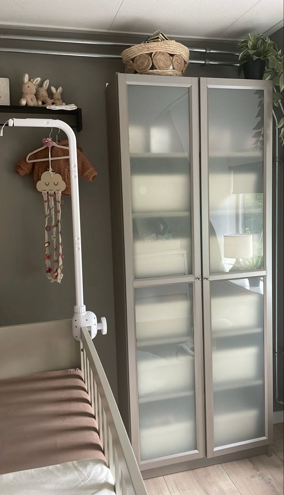 IKEA Billy Boeken/vitrinekast GRIJS, Ophalen, 200 cm of meer, 50 tot 100 cm, Zo goed als nieuw
