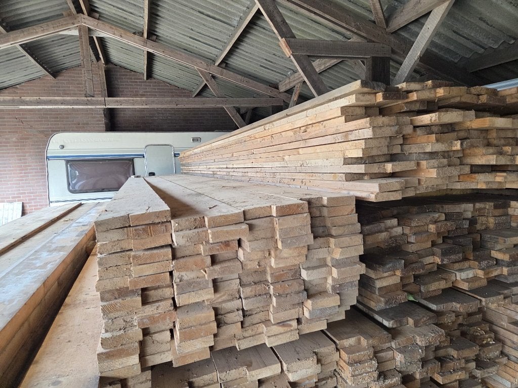 Balkhout constructie hout gordingen steiger planken ( 072 ), Doe-het-zelf en Verbouw, Hout en Planken, Ophalen, Gebruikt, Minder dan 25 mm