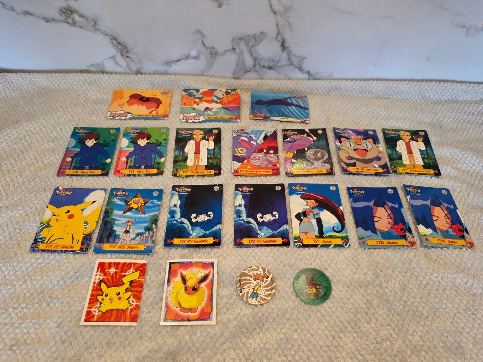 Pokémon Topps TV Animation kaarten 1999 met foil, Ophalen of Verzenden, Gebruikt
