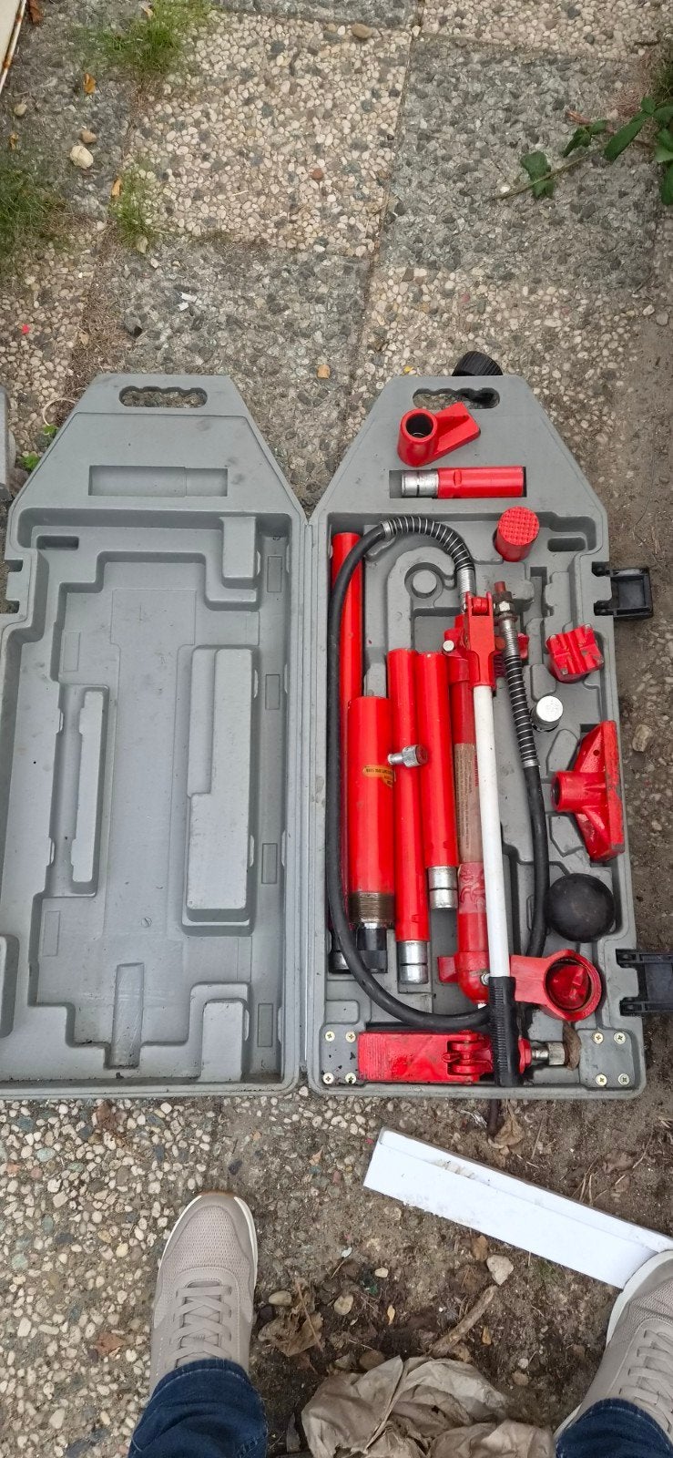 Hydraulische carrosserie- en frame reparatieset 10 ton, Ophalen, Zo goed als nieuw