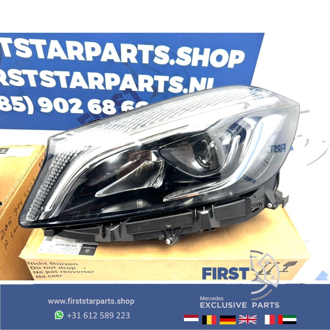W176 FACELIFT LED KOPLAMP LINKS A45 AMG Mercedes A Klasse Hi, Auto-onderdelen, Gebruikt, -, Ophalen of Verzenden, -