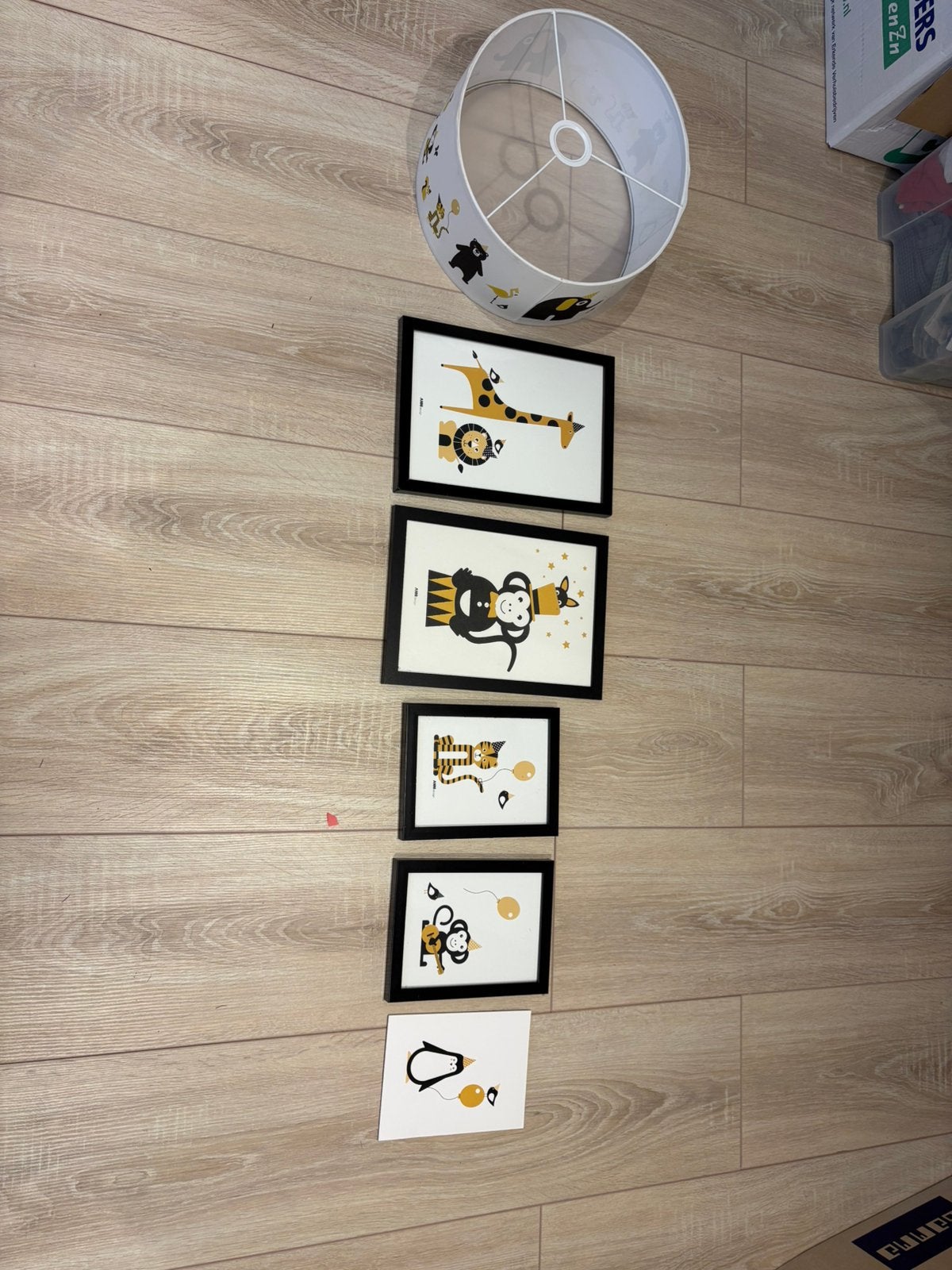 Posters en lampenkap ANNI Design, Ophalen, Gebruikt, Lamp
