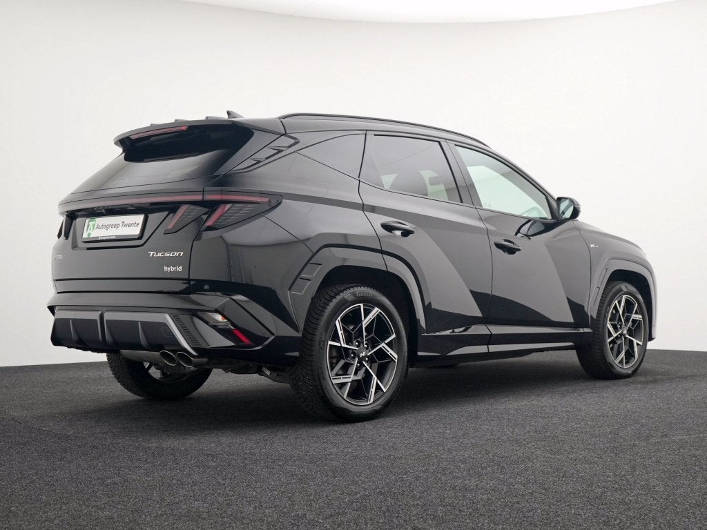 Hyundai Tucson 1.6 T-GDI N Line | Stoelverwarming | Dodehoek, Gebruikt, 4 cilinders, 1360 kg, Zwart