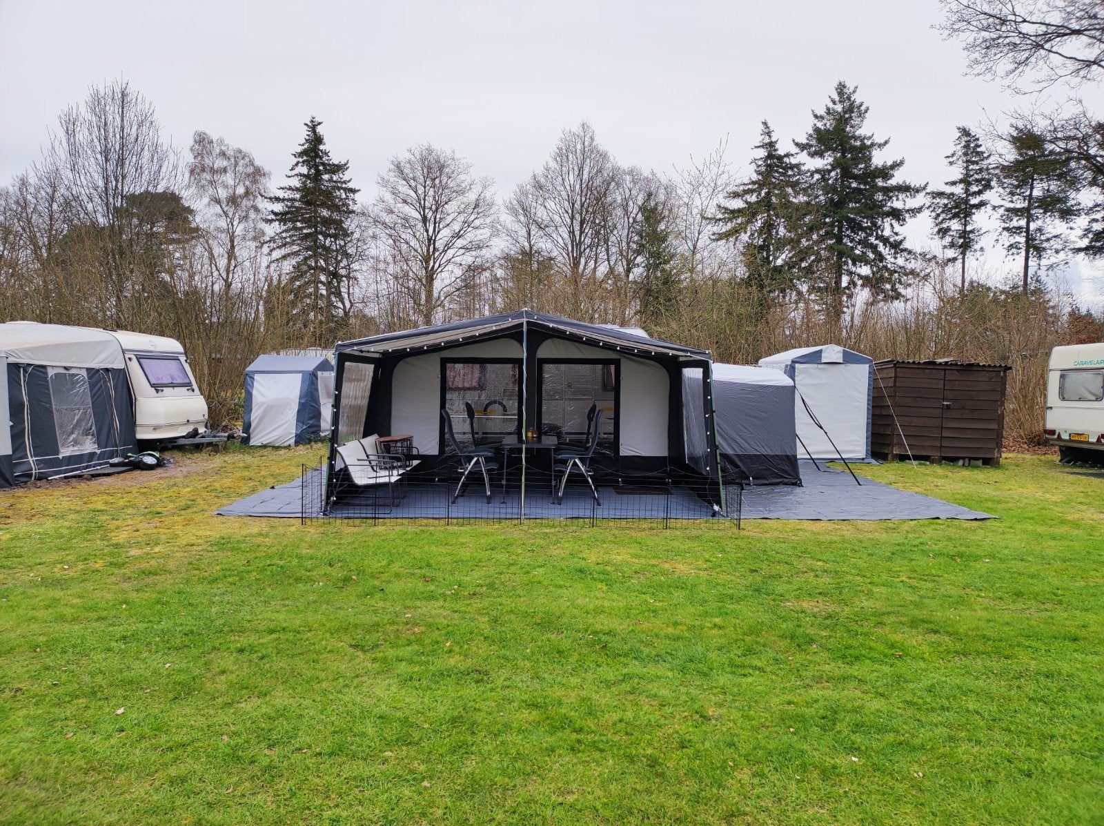 Dethleffs New Line 430 DB 2002 incl. voortent, luifel, erker, Ophalen, Gebruikt
