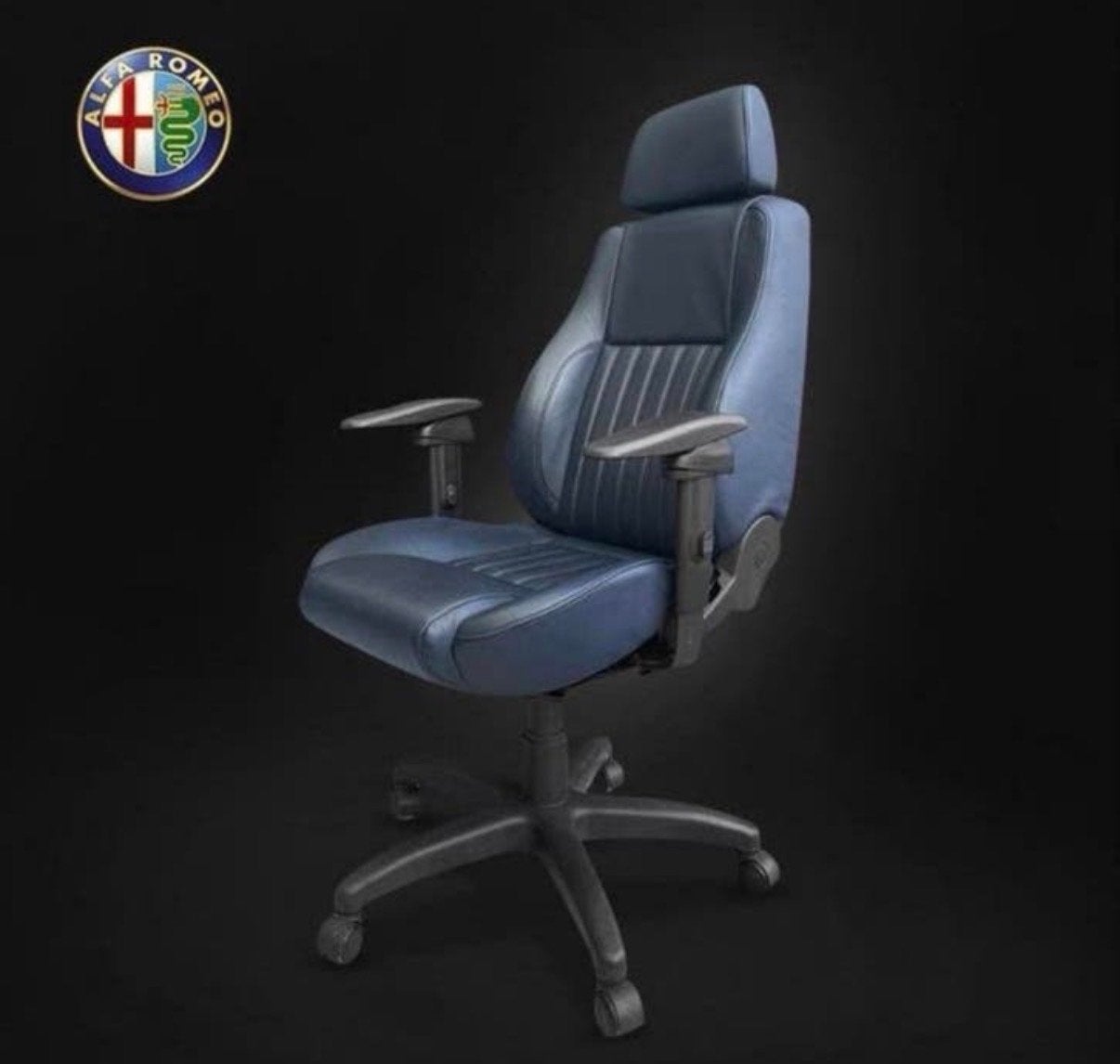 Alfa Romeo Bureaustoel, Ophalen, Blauw, Nieuw, Bureaustoel