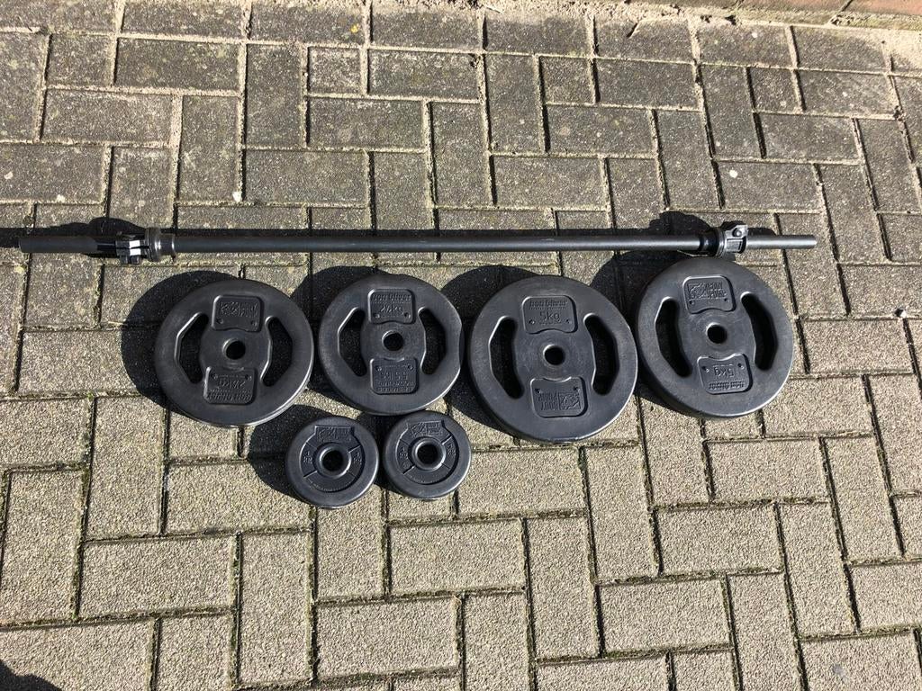 Reebok step met les mills bodypump set hand held, Sport en Fitness, Fitnessmaterialen, Gebruikt, Ophalen of Verzenden, Bodypump set