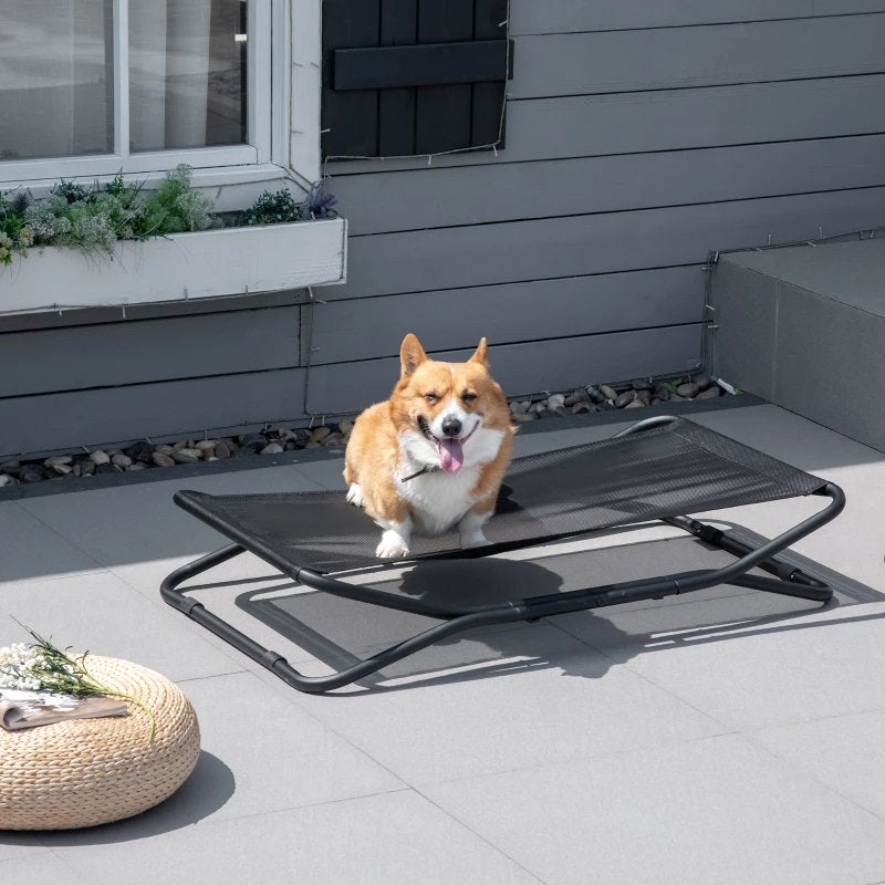 PawHut Dog Bed Outdoor, Raised Dog Bed for Small and Medium, Ophalen, Nieuw