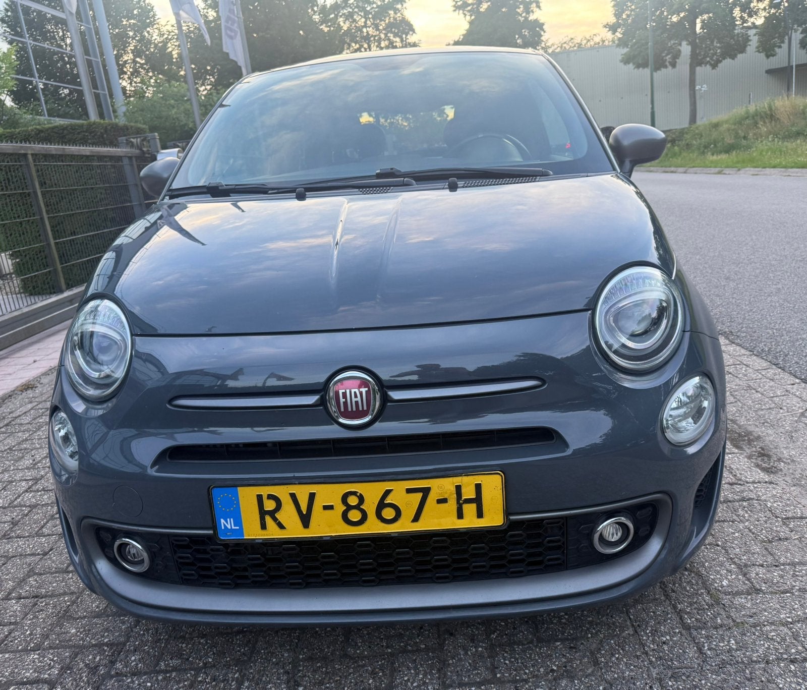 Fiat 500 Twinair 0,9Turbo 80pk 2018 Grijs 5 Bak Z.G.A.N!!!, Voorwielaandrijving, Euro 5, Leder en Stof, 905 kg