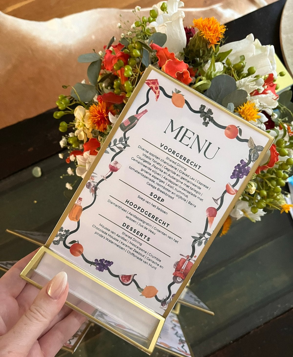 6 menukaarten houders, Ophalen of Verzenden, Nieuw, Versiering, Geboorte of Huwelijk