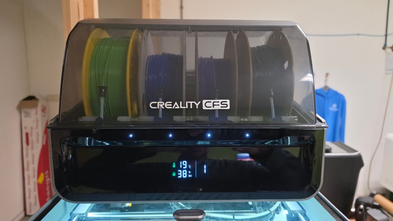 Creality K1 3D-printer met CFS filamentstation (2025), Ophalen of Verzenden, Zo goed als nieuw