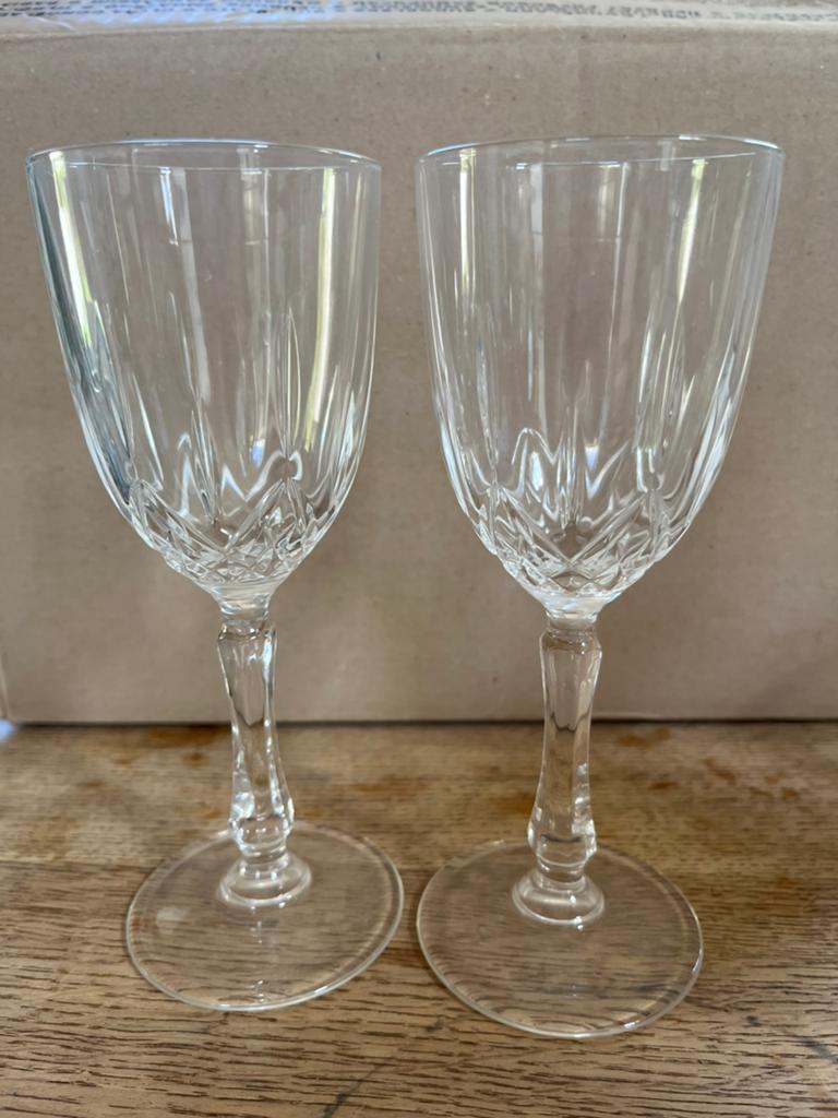 Twee antieke kristallen glazen, Antiek en Kunst, Antiek | Glas en Kristal, Ophalen of Verzenden