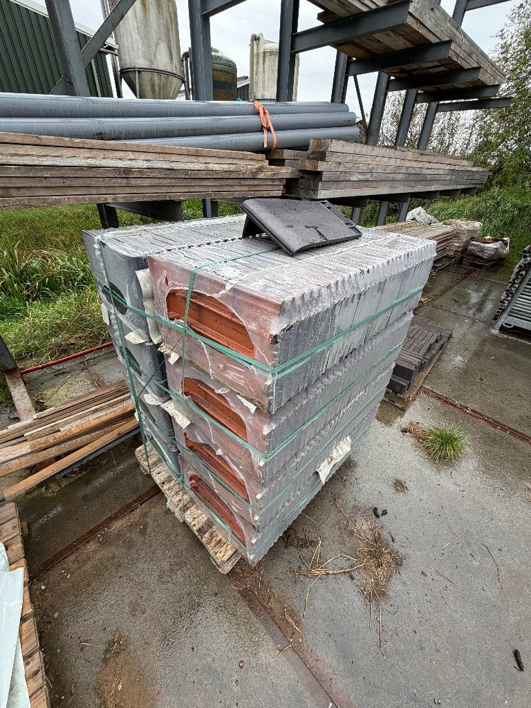 Nelskamp Nibra vlakke dakpan g10pro zwart engobe 240st 24m2, Ophalen, Steen of Klei, Zwart, Nieuw