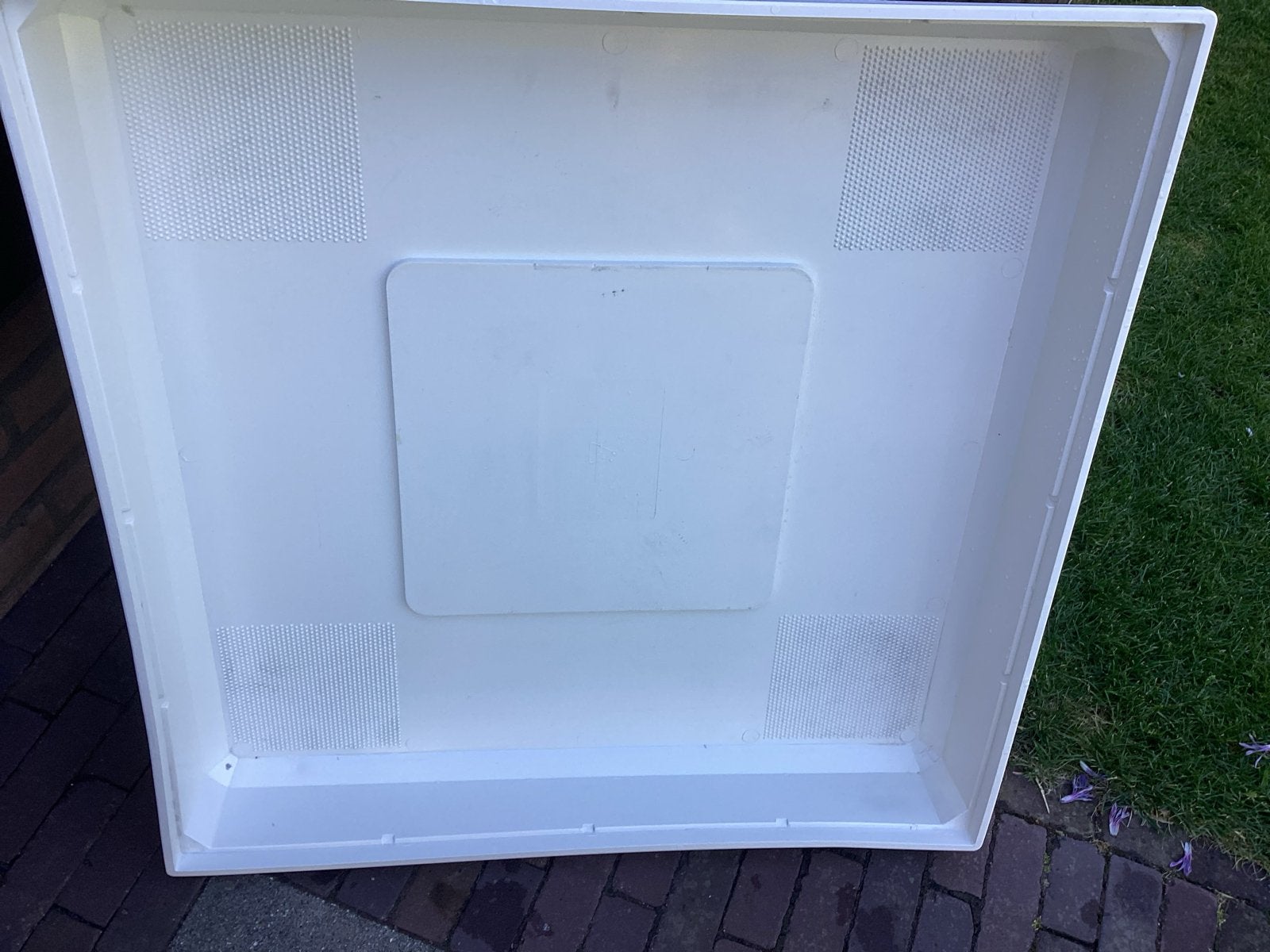Witte vierkante opvangbak van kunststof voor wasmachine, Ophalen, Gebruikt