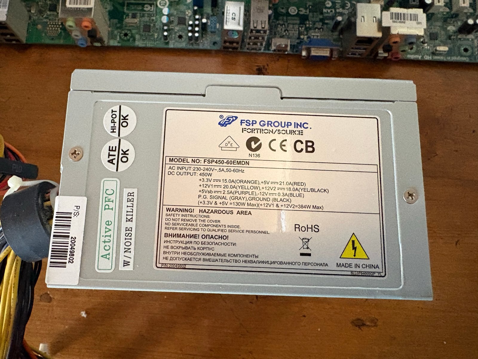 Medion PC Voeding FSP450-60EMDN - 450W PSU, Ophalen of Verzenden, Gebruikt