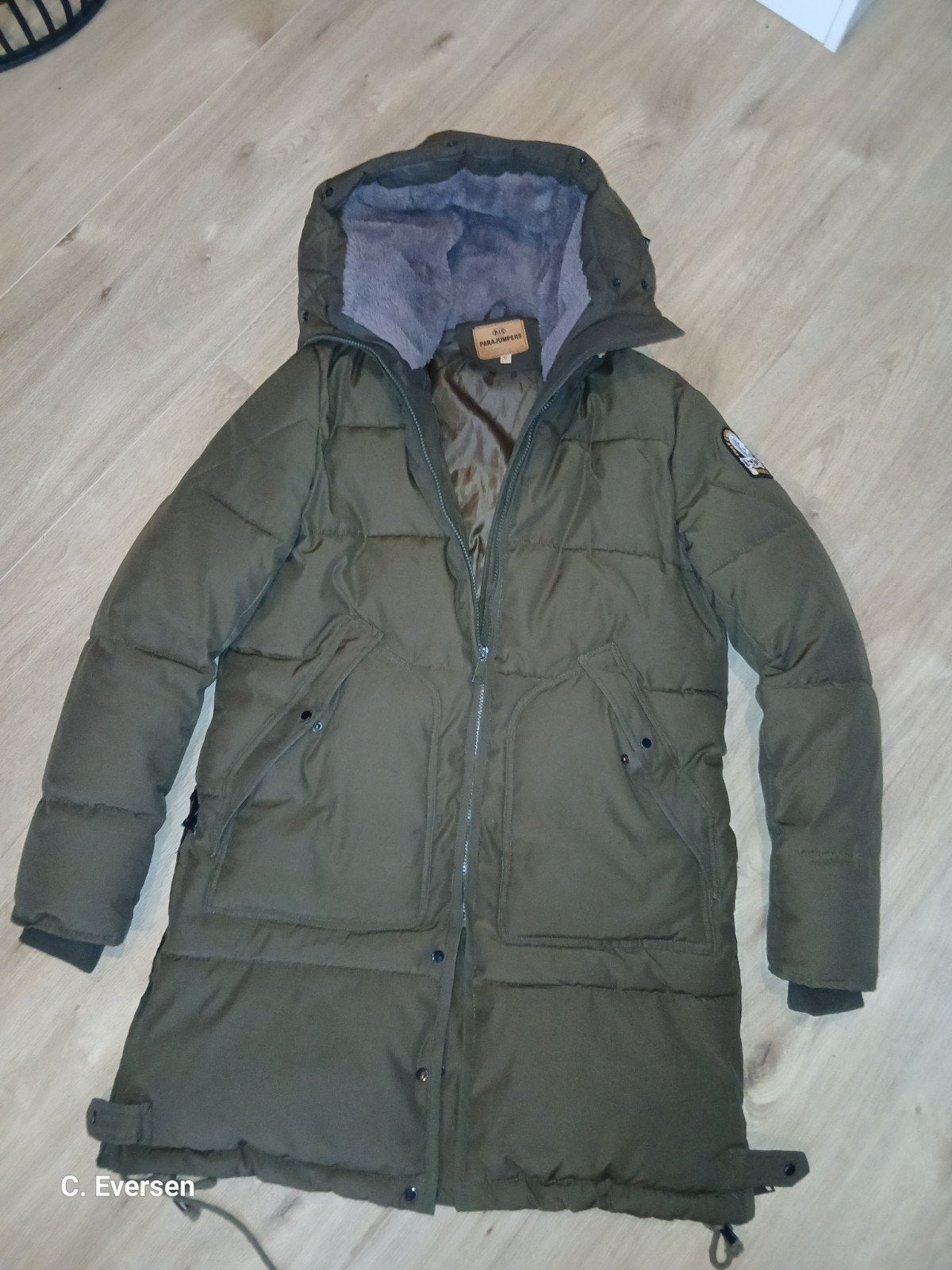 P-J Dikke gevoerde winterjas, Kleding | Dames, Ophalen of Verzenden, Zo goed als nieuw, Maat 46/48 (XL) of groter, Groen
