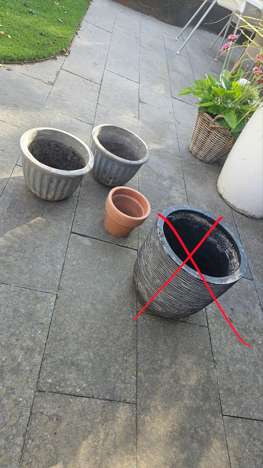 Diverse plantenpotten voor in de tuin, Tuin en Terras, Ophalen, Overige materialen, Gebruikt, Minder dan 60 cm