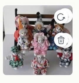 Diverse vintage clowns op een bankje, Verzamelen, Beelden en Beeldjes, Ophalen, Zo goed als nieuw, Overige typen