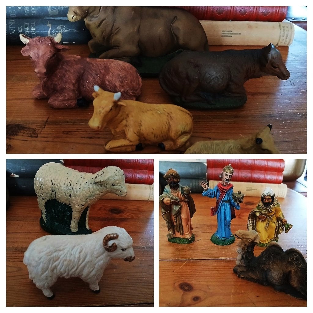 Losse kerststal beeldjes os - schaap - drie wijzen kameel, Ophalen of Verzenden