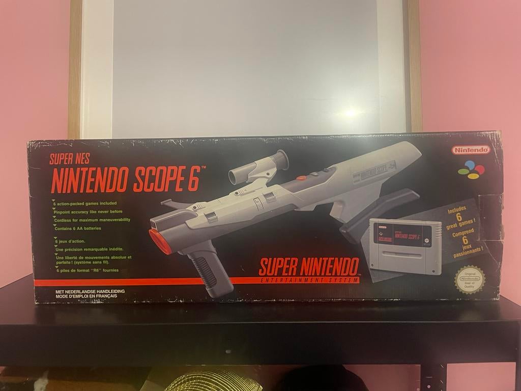 Nintendo Scope 6 Compleet in Doos - Super NES, Spelcomputers en Games, Gebruikt, Shooter, 1 speler, Ophalen of Verzenden