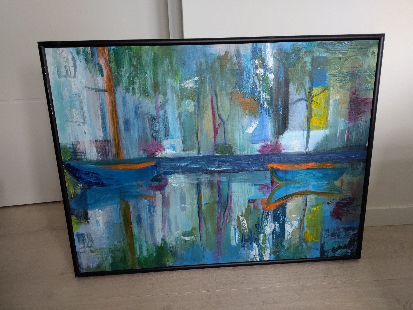 schilderij acrylverf met lijst, Ophalen