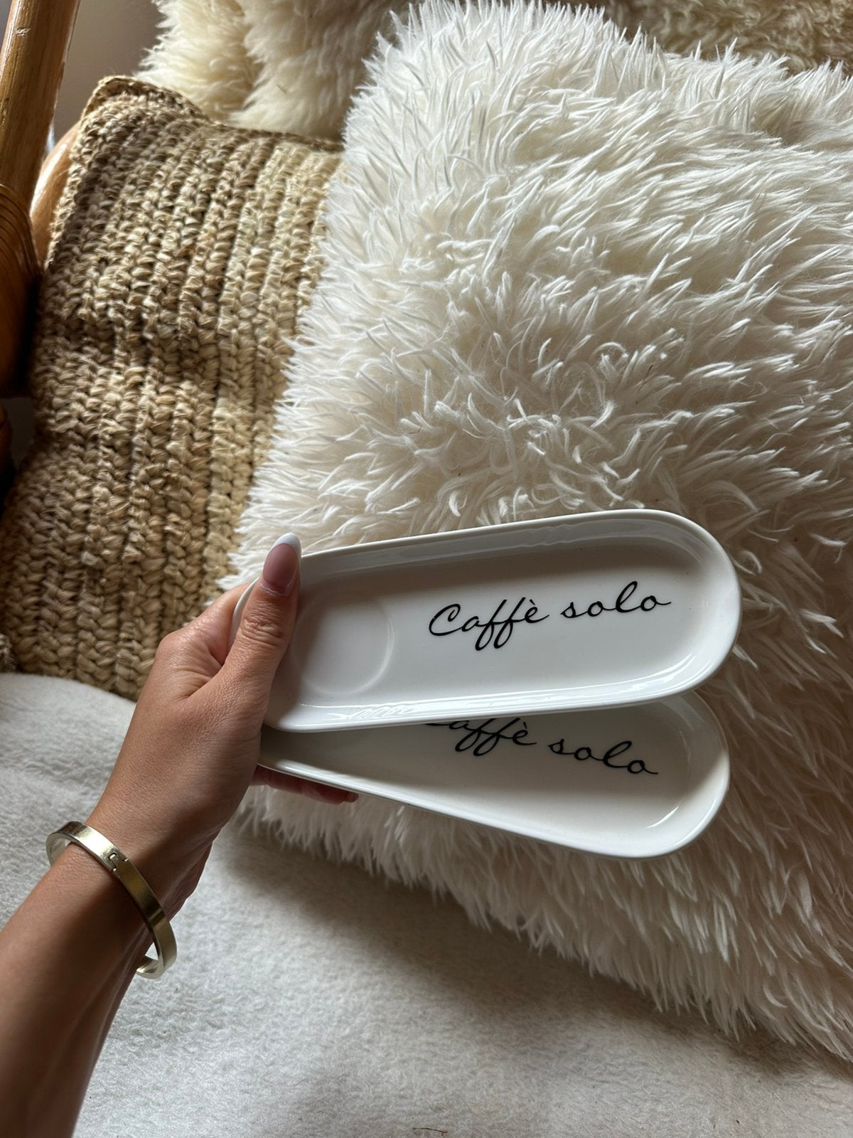 Rivièra Maison Caffè Solo espresso servies – 2 sets, Huis en Inrichting, Ophalen of Verzenden, Zo goed als nieuw, Overige stijlen
