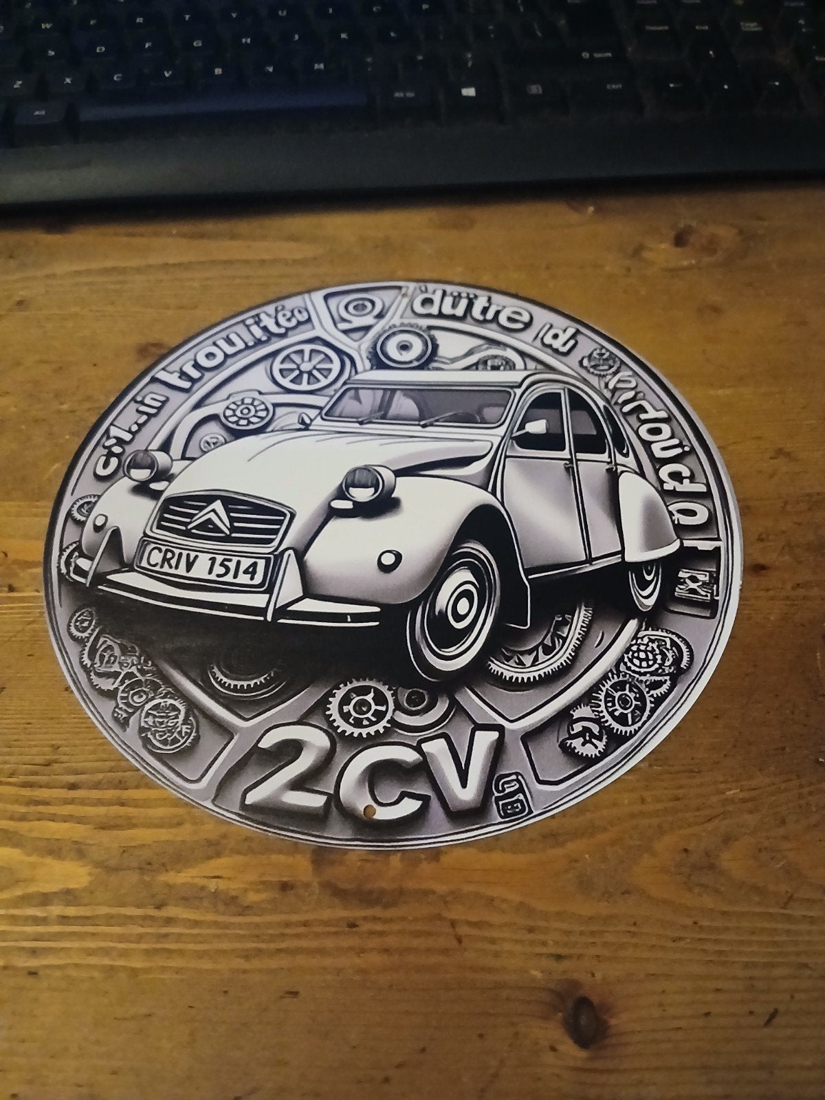 Blikken bord Citroën 2CV / Eend, Ophalen, Gebruikt, Overige, Overige merken