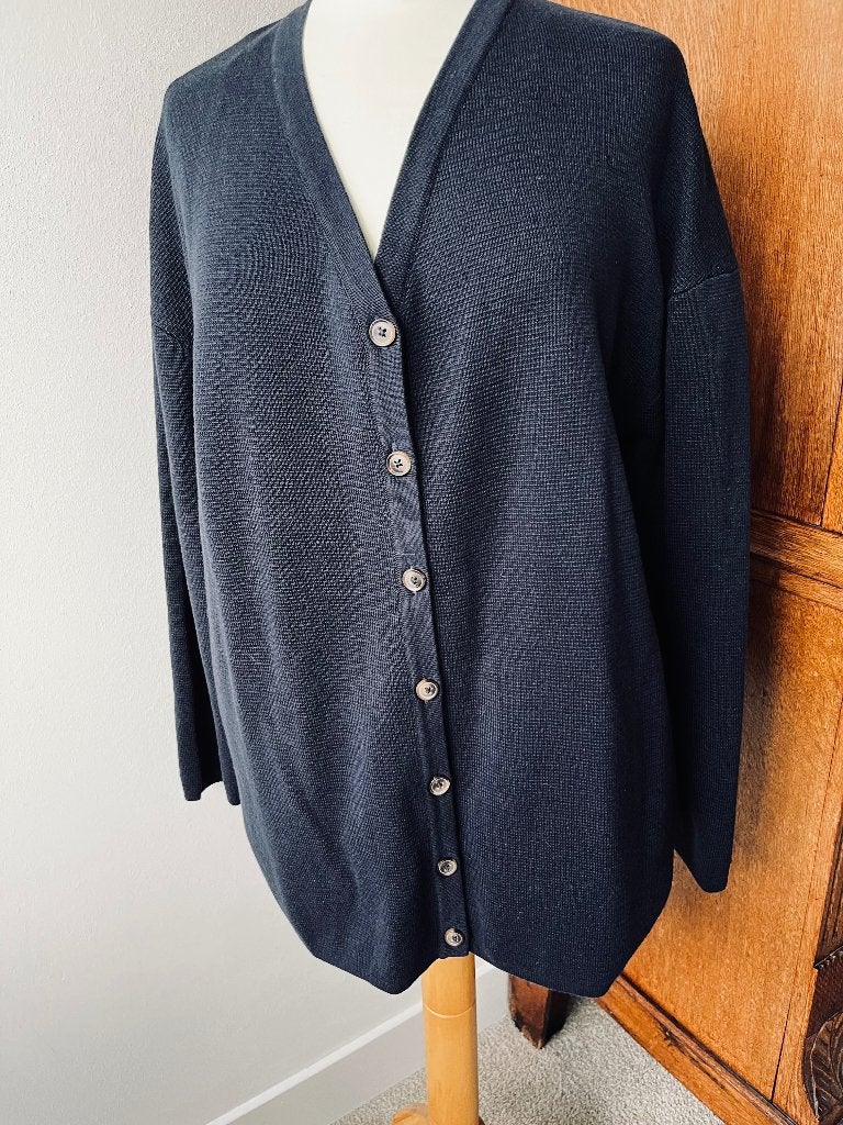 NIEUW donkerblauw vest met knopen Bonprix 48, Kleding | Dames, Bonprix, Blauw, Trui of Vest, Nieuw