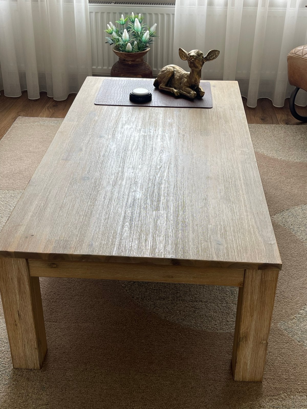 Stijlvolle houten salontafel - perfect voor elke woonkamer, Ophalen, 50 – 75, Gebruikt, Rechthoekig