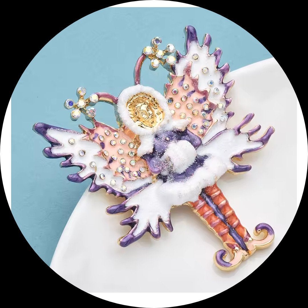 Nieuwe Broche - Uniek Design met Kristallen, Sieraden, Tassen en Uiterlijk, Met kristal, Overige materialen, 4 tot 7 cm, Overige kleuren
