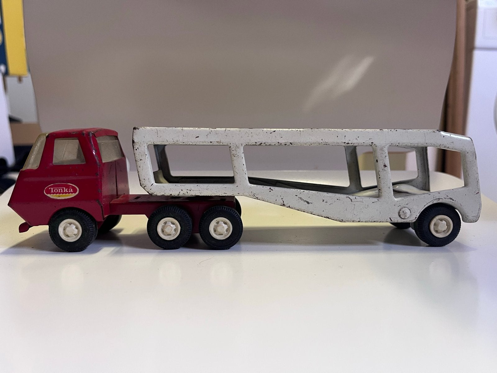 Vintage Mini Tonka Car Carrier 55010 / 55230 - Jaren 70, Ophalen of Verzenden, Gebruikt