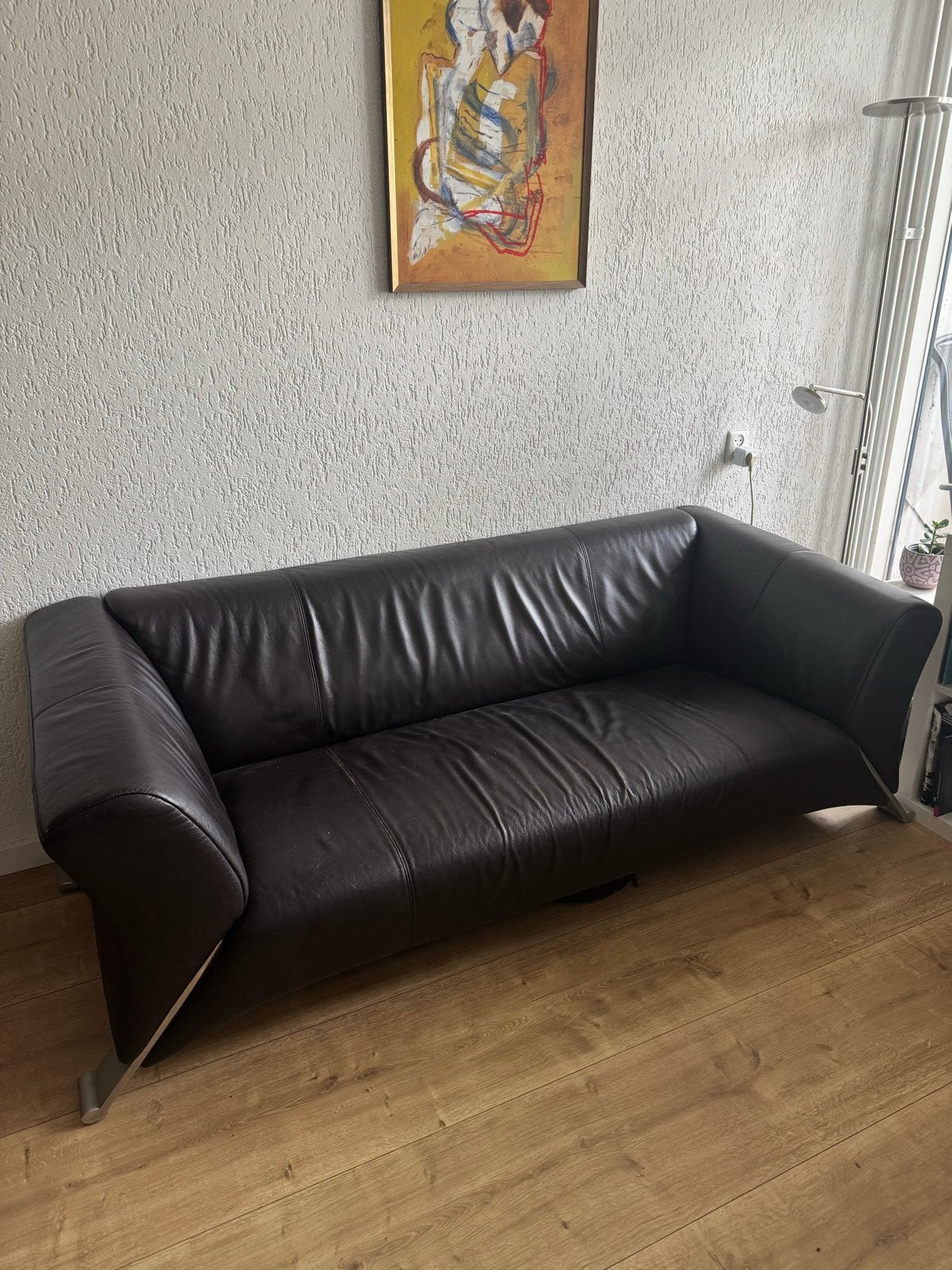 Rolf Benz 322 bank, 90x200 | Gebruikt, Ophalen, Gebruikt, Leer