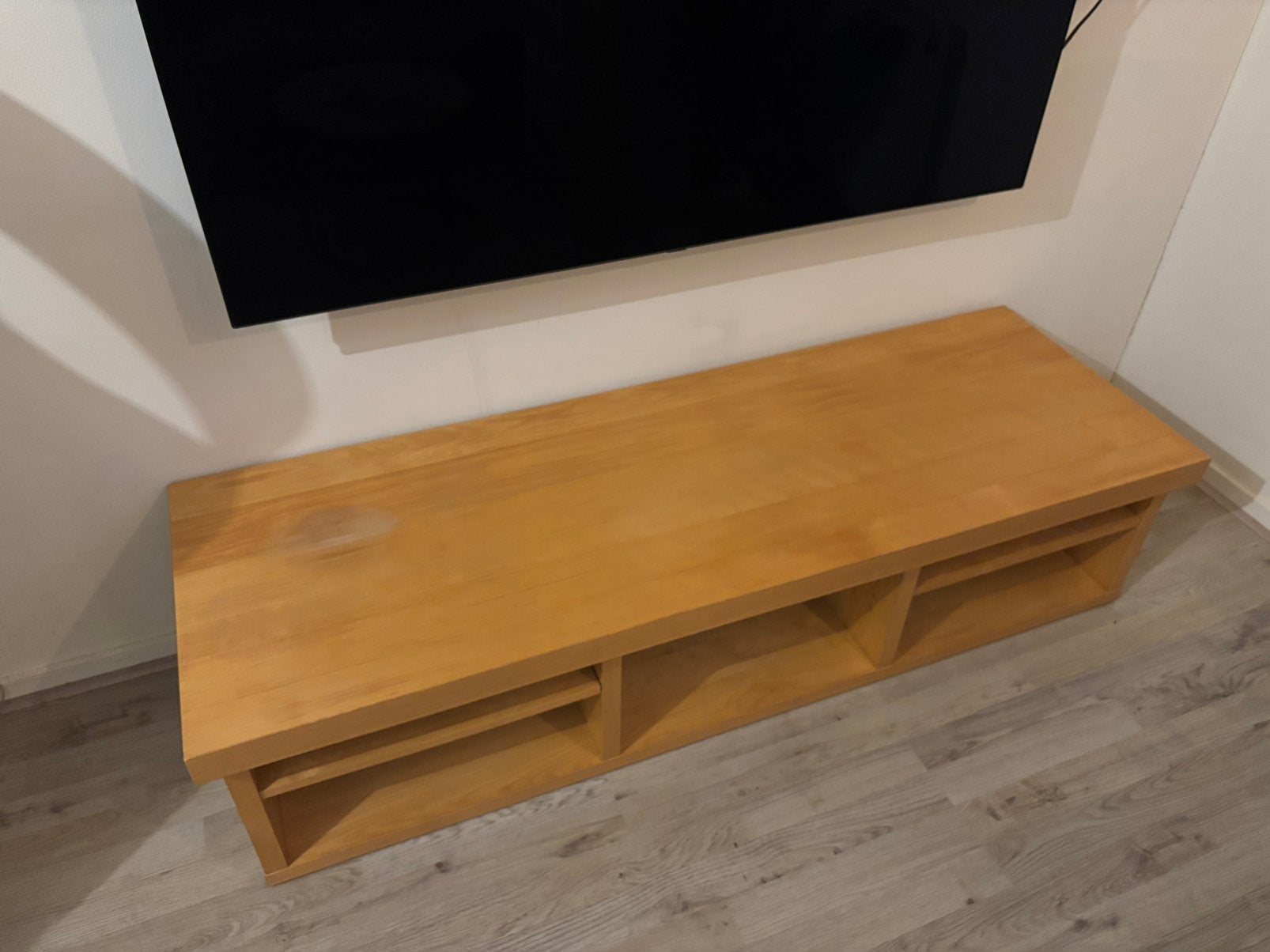 Tv-meubel naturel hout, Ophalen, Gebruikt